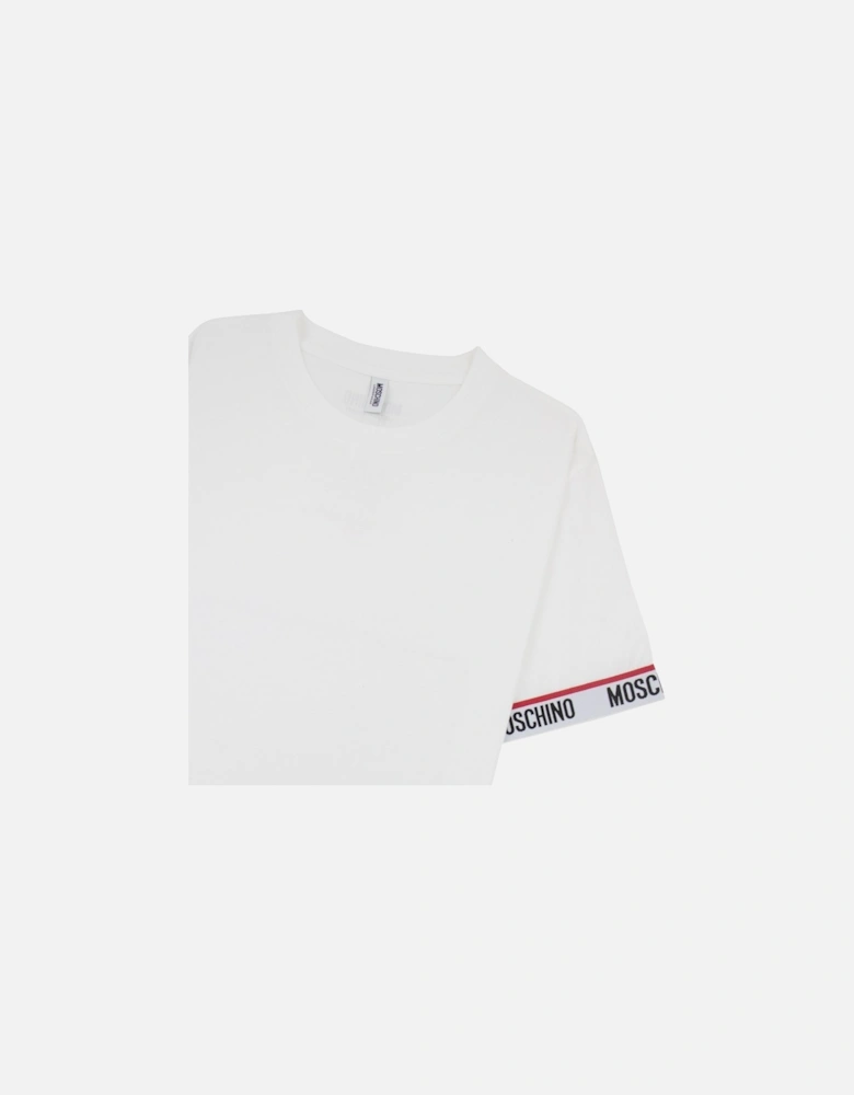 Underwear Tape Cuff Sleeve T Shirt White 0001