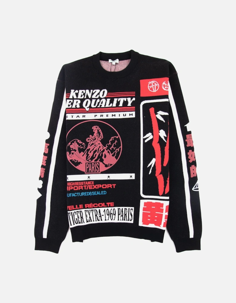 Rice Bags Knitted Jumper Black