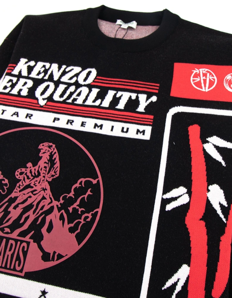 Rice Bags Knitted Jumper Black