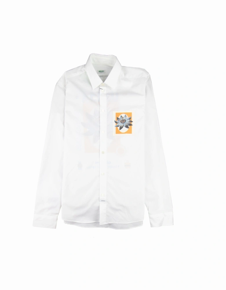 Passion Flower Slim-fit Shirt White