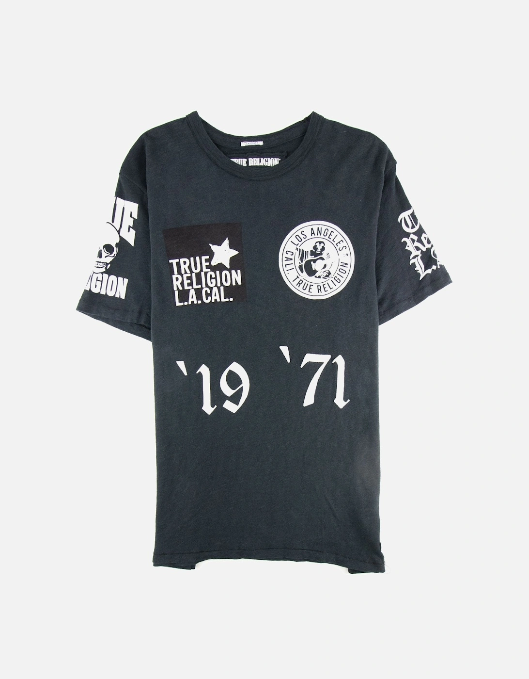 Multi Logo Crewneck T Shirt Jet Black, 3 of 2