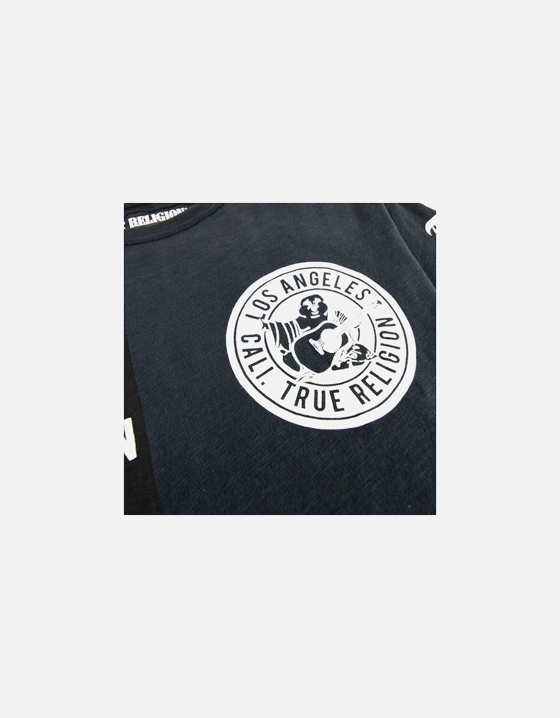 Multi Logo Crewneck T Shirt Jet Black