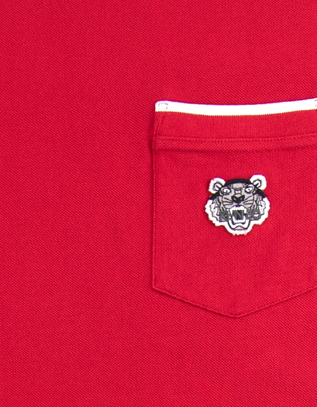 Pocket Tiger Crest T-shirt Red