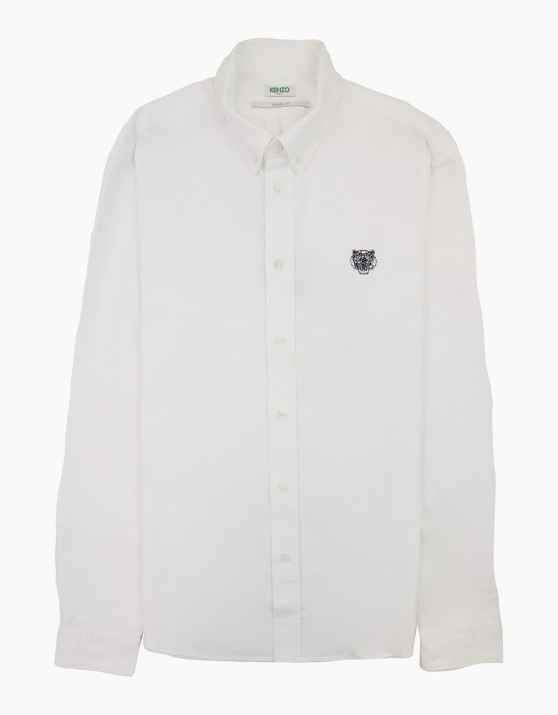 Men's Kenzo Casual Tiger Shirt White - Size: 44/Regular