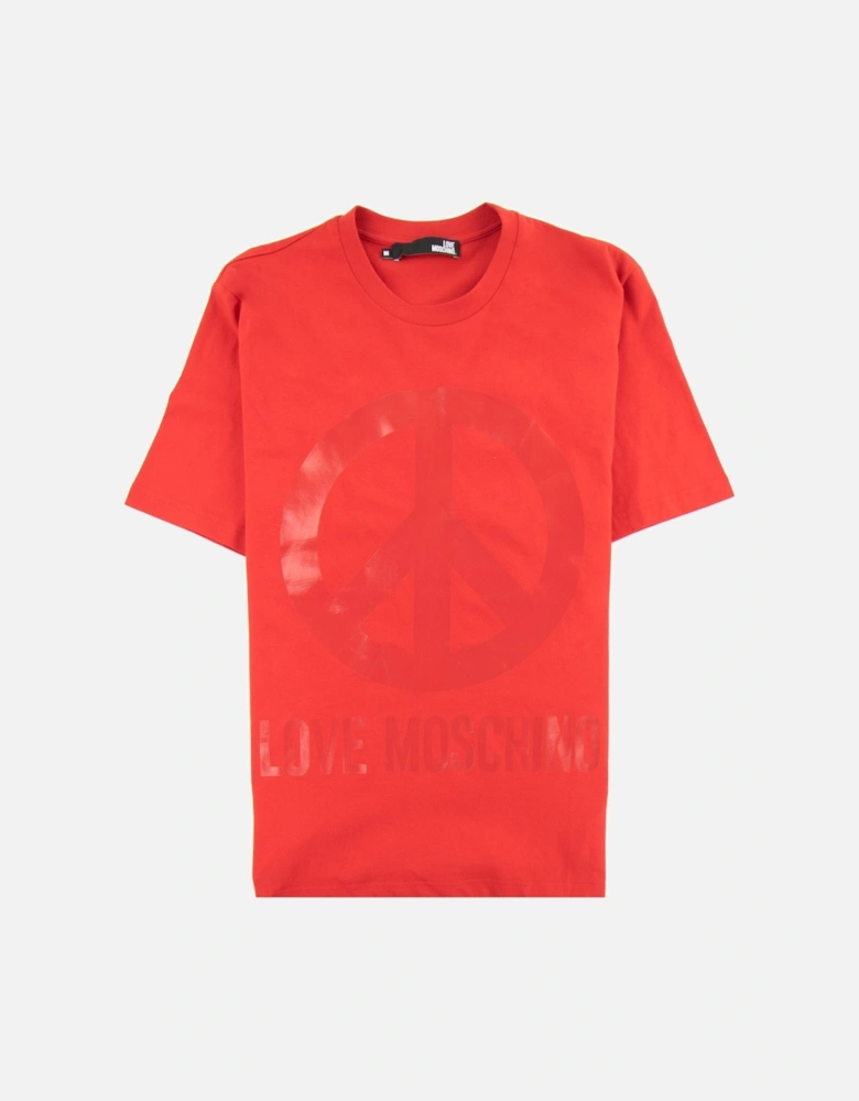 Peace T-shirt Red