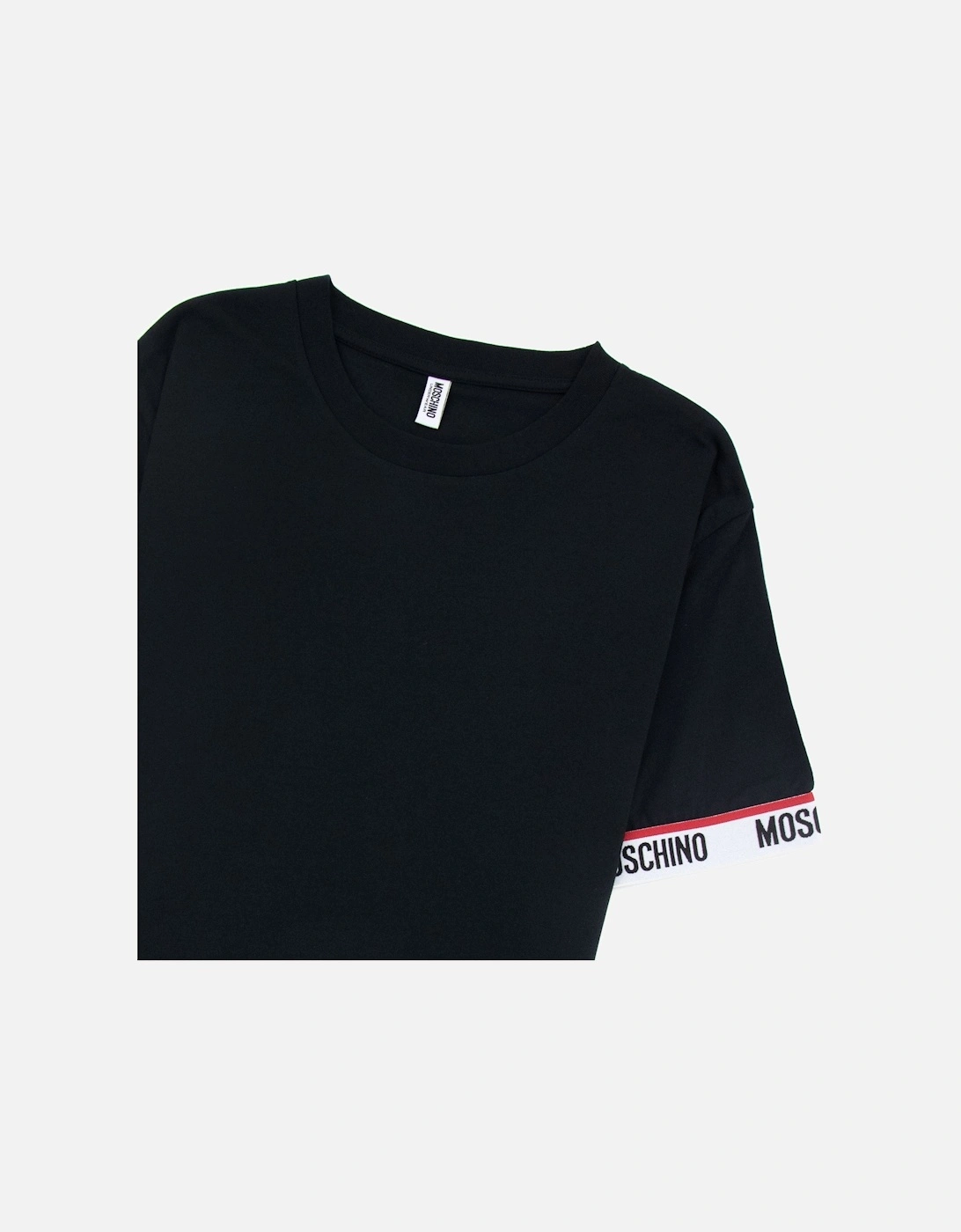 Underwear Tape Cuff Sleeve T Shirt Black 0555