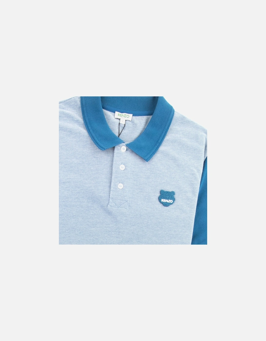 Fitted Tiger Polo Shirt Blue