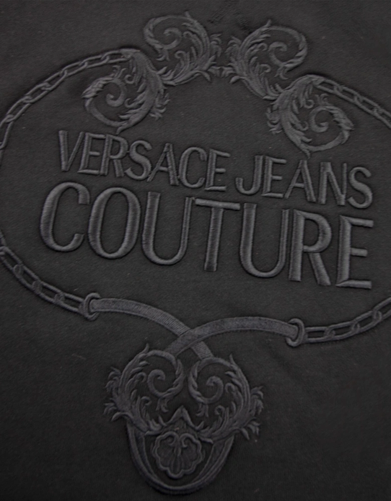Jeans Couture Felpa Sweat Embossed Logo Black