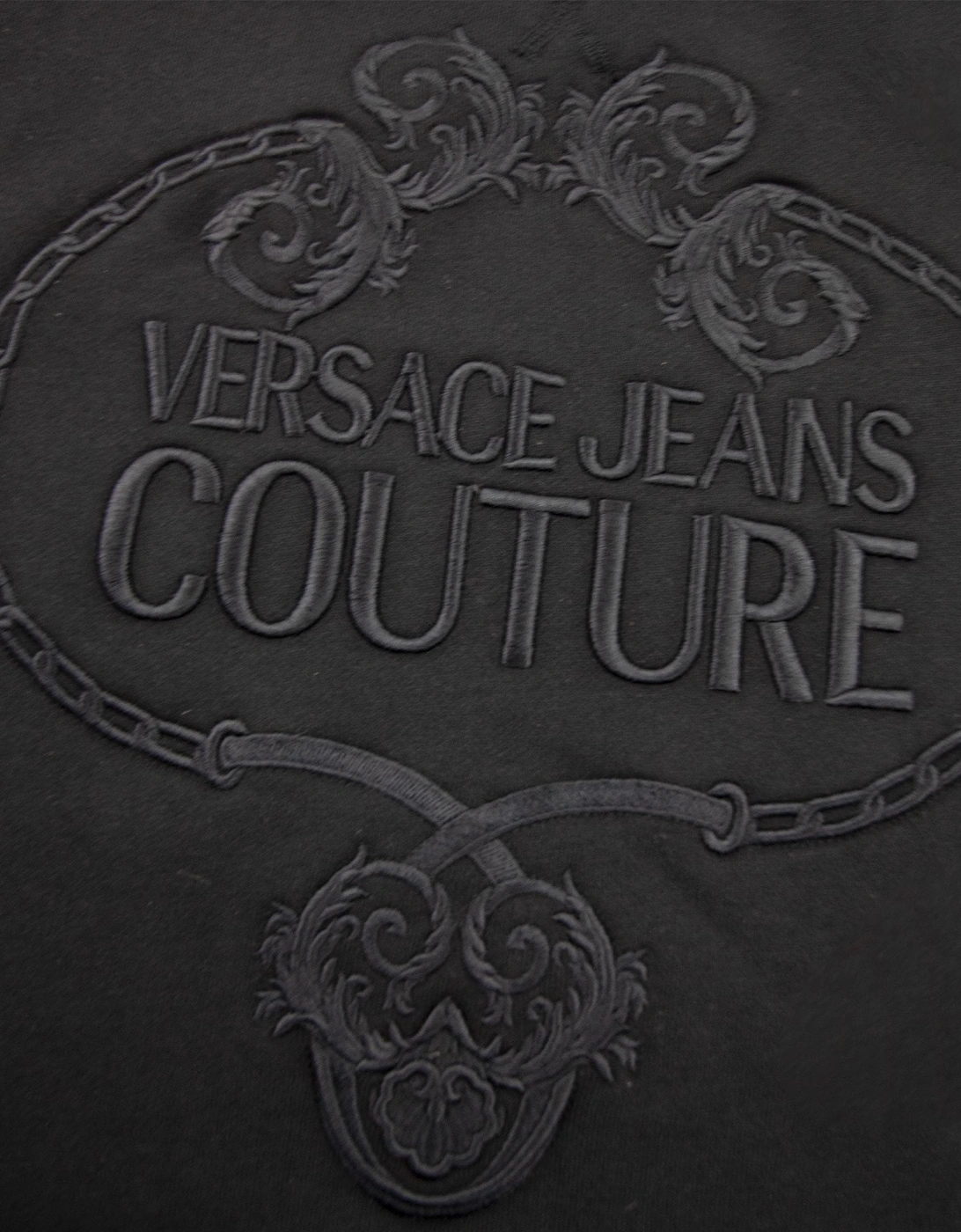 Jeans Couture Felpa Sweat Embossed Logo Black