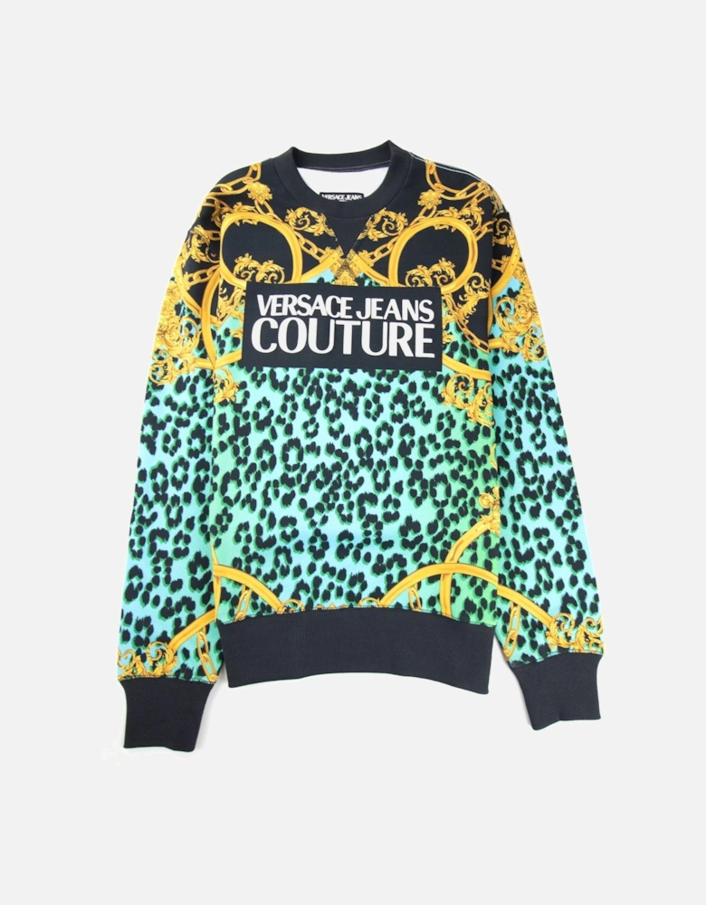 Jeans Couture Digital Leopard Print Sweat Black