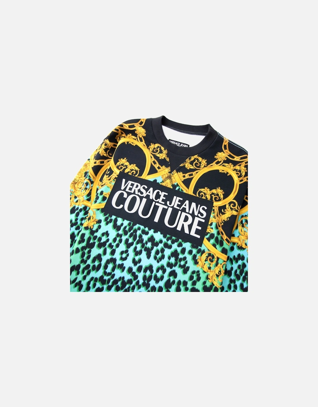 Jeans Couture Digital Leopard Print Sweat Black