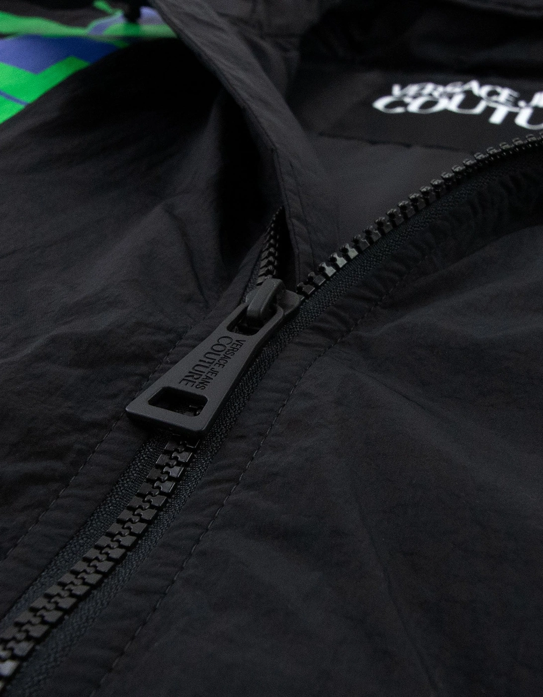 Jeans Couture Logo Accent Jacket Black