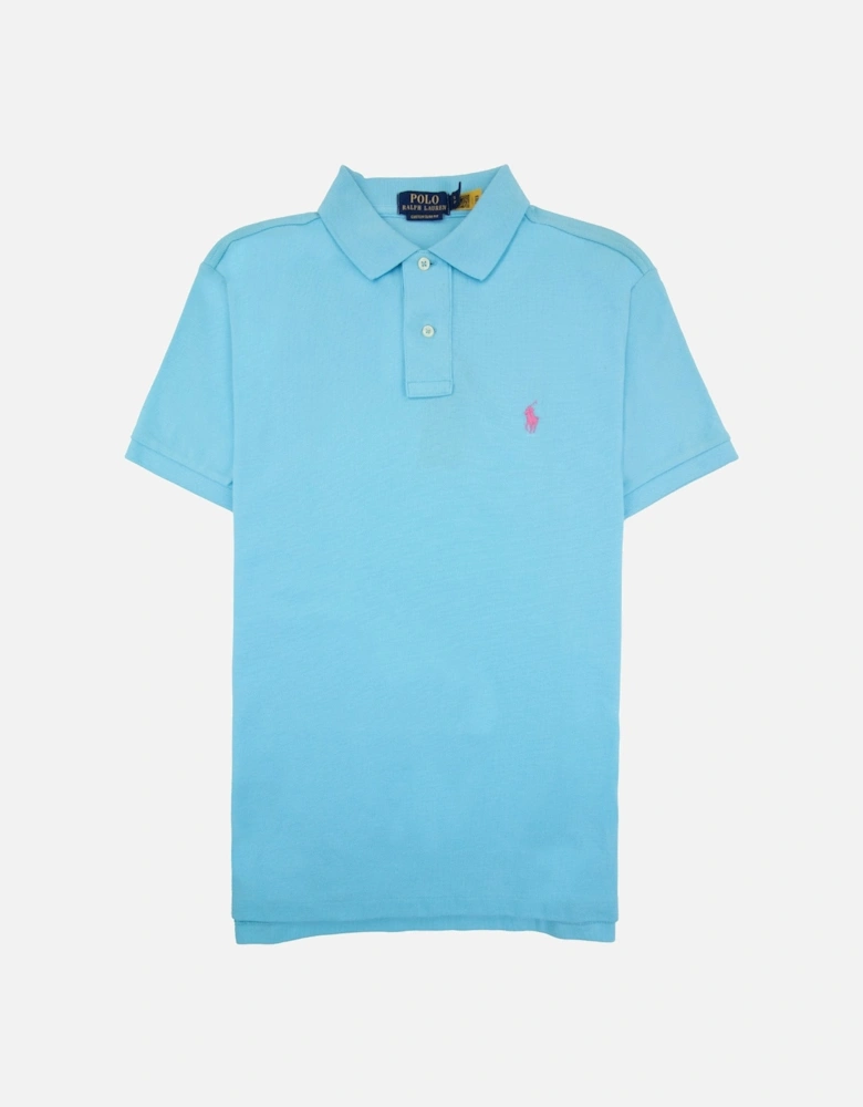 Slim Fit Short Sleeve Polo Turquoise