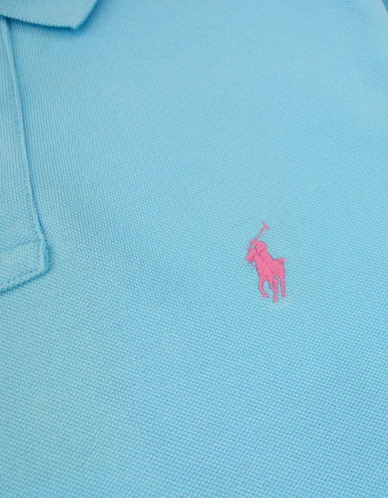 Slim Fit Short Sleeve Polo Turquoise