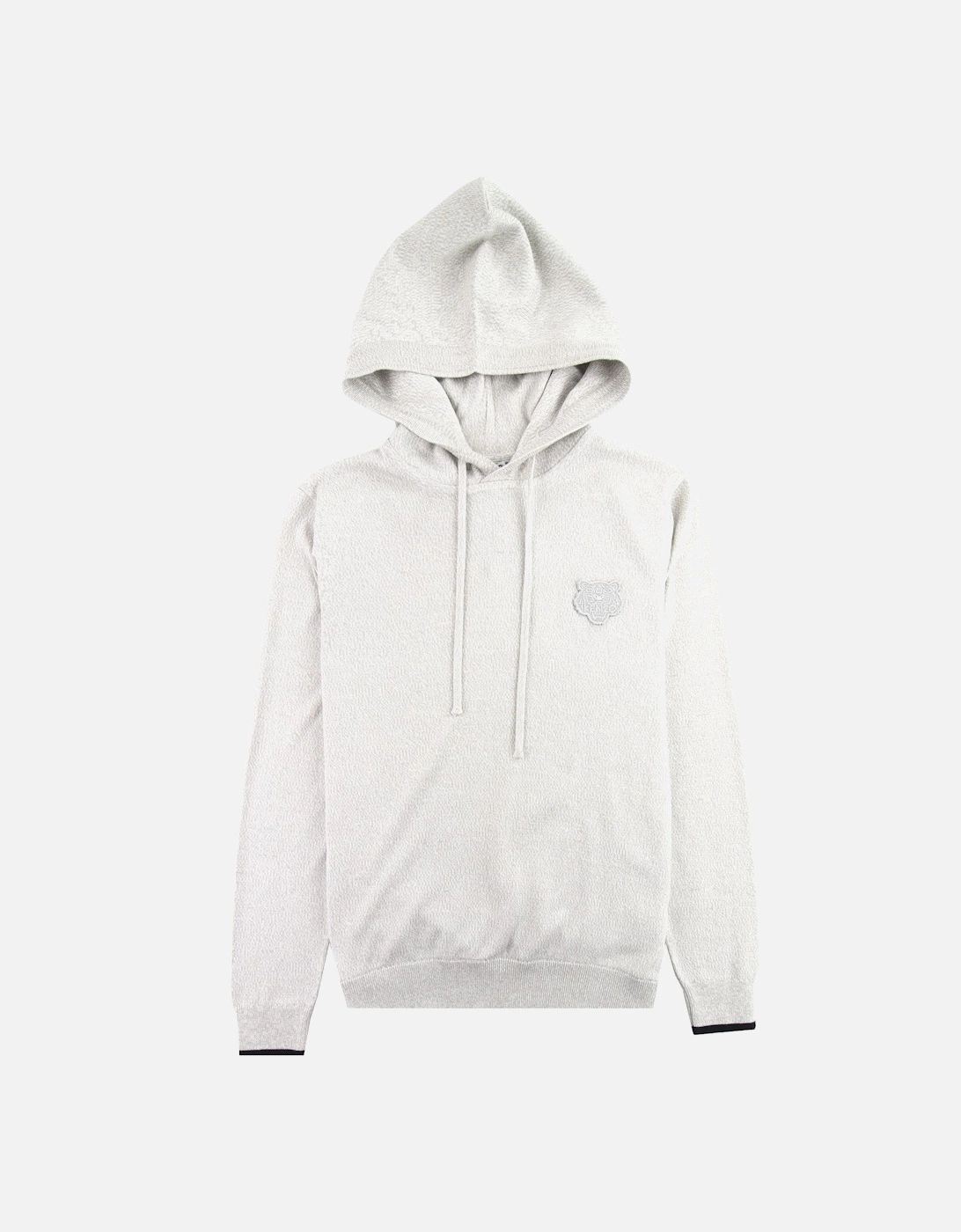 Men's Kenzo Tiger Logo Hoodie Marl Grey - Size: 38