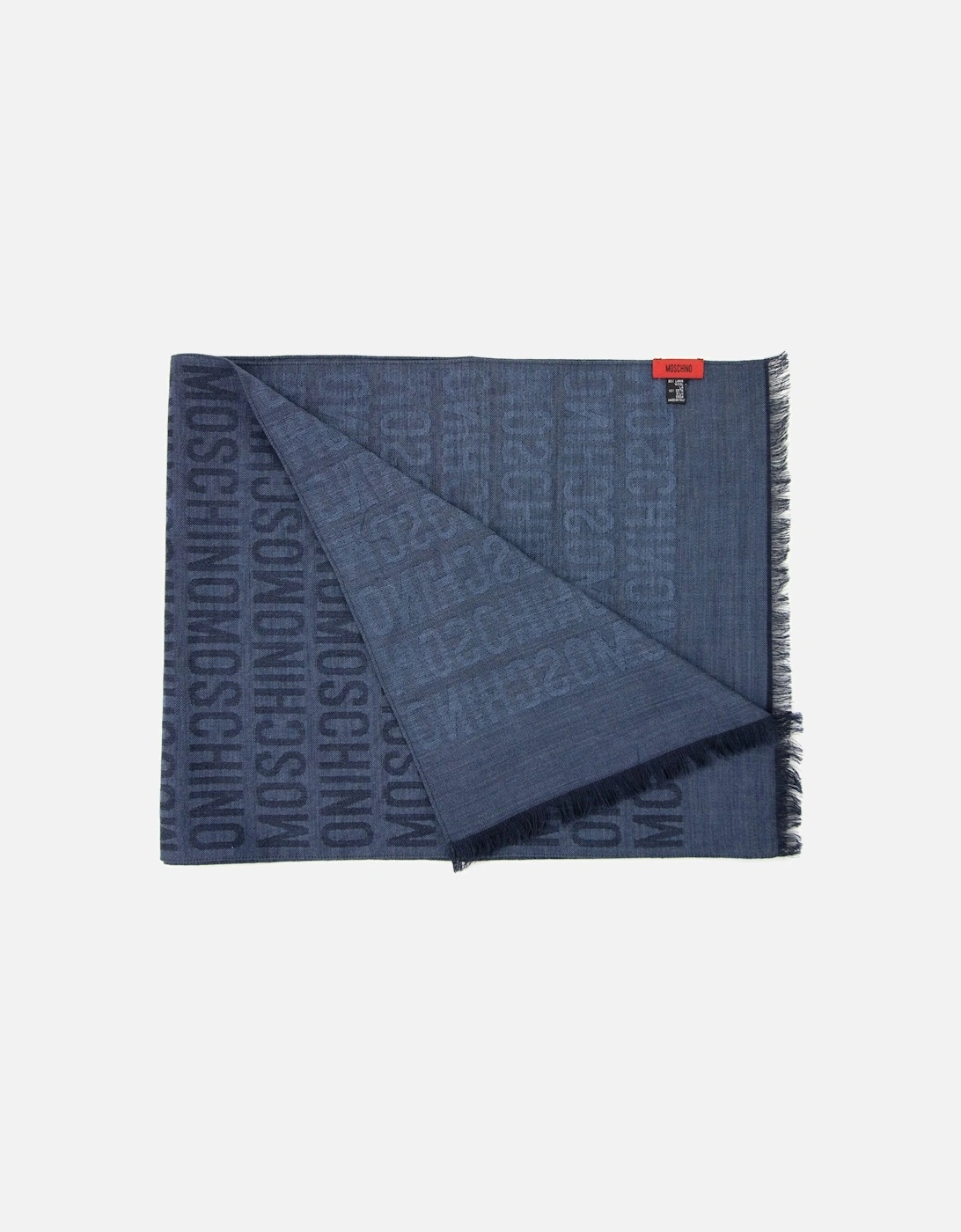 All Over Logo Print Scarf Sky Blue