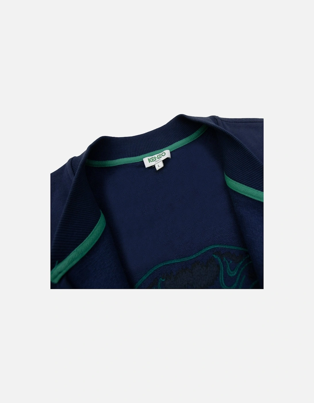 Tiger Teddy Zip Bomber Jacket Navy Blue