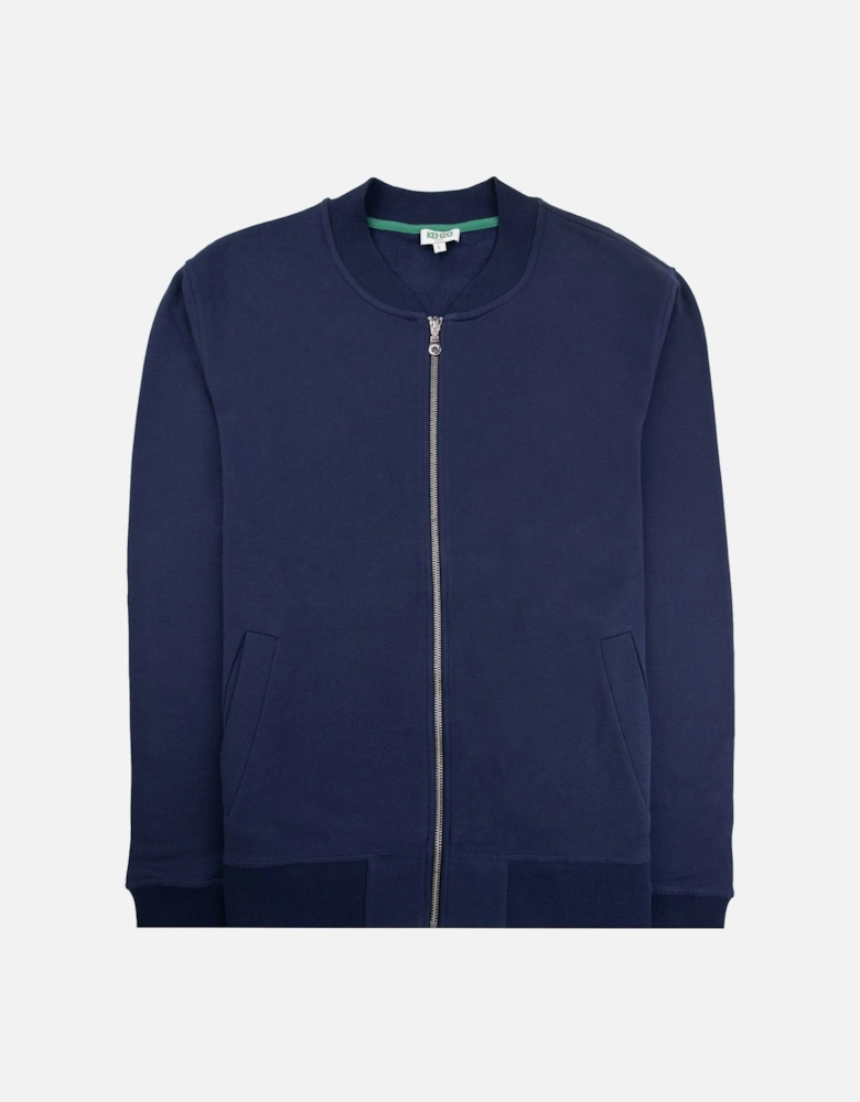 Tiger Teddy Zip Bomber Jacket Navy Blue