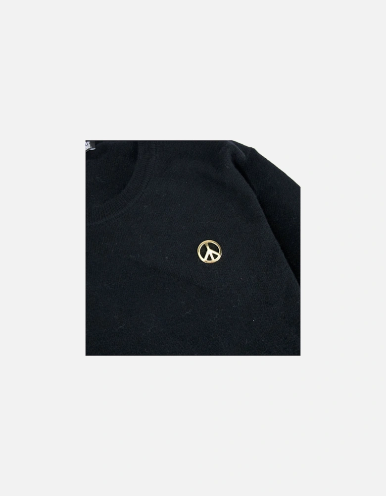 Gold Peace Logo Sweatshirt Black SA30