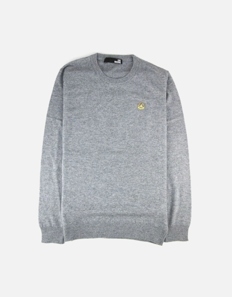 Gold Peace Logo Sweatshirt Grey SA30