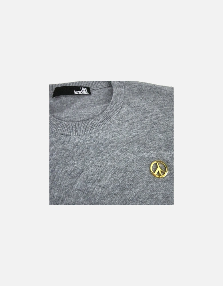 Gold Peace Logo Sweatshirt Grey SA30