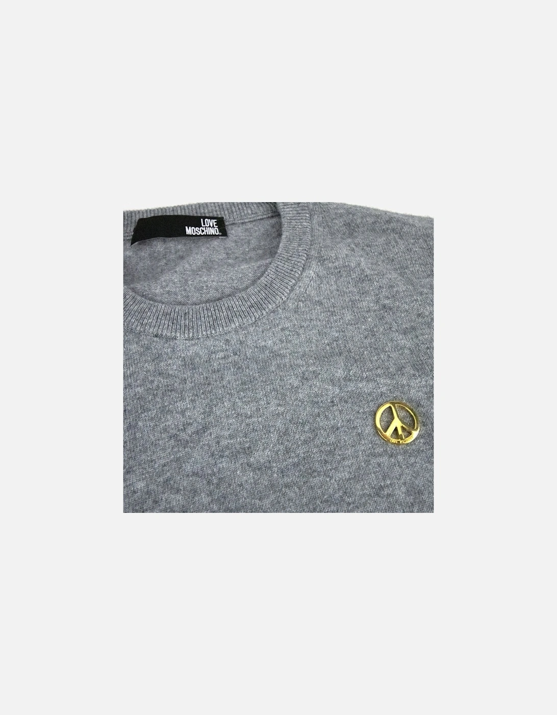 Gold Peace Logo Sweatshirt Grey SA30