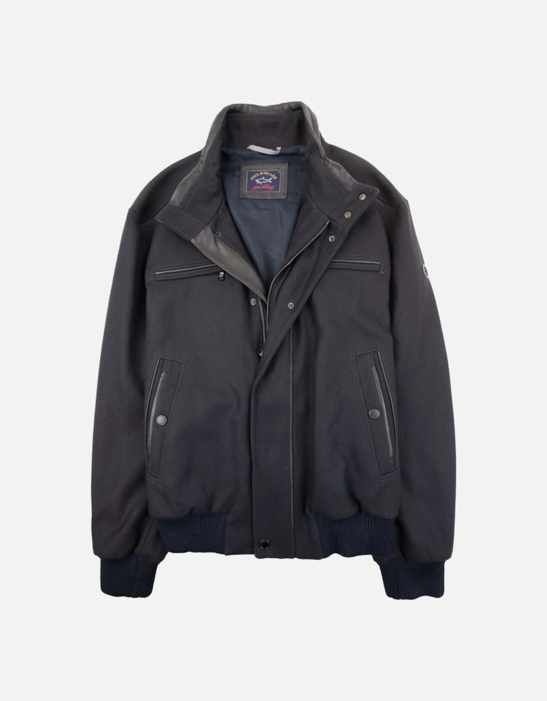 Paul And Shark Metal Arm Logo Woven Jacket Black 050