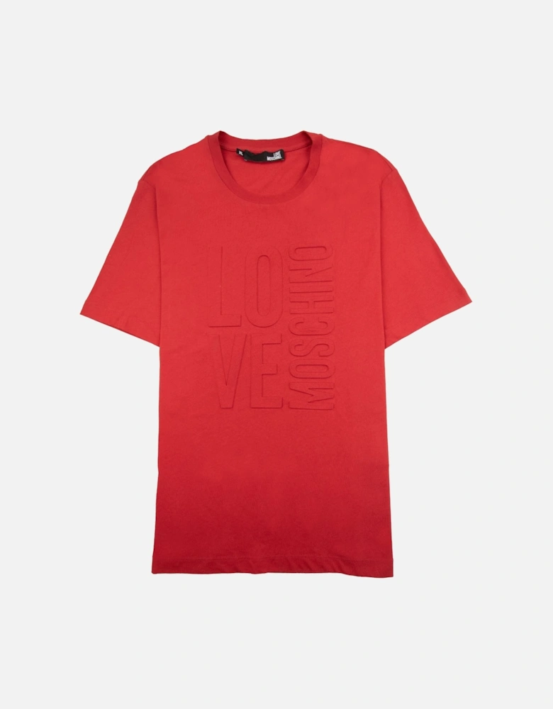 Embossed Logo T Shirt Red