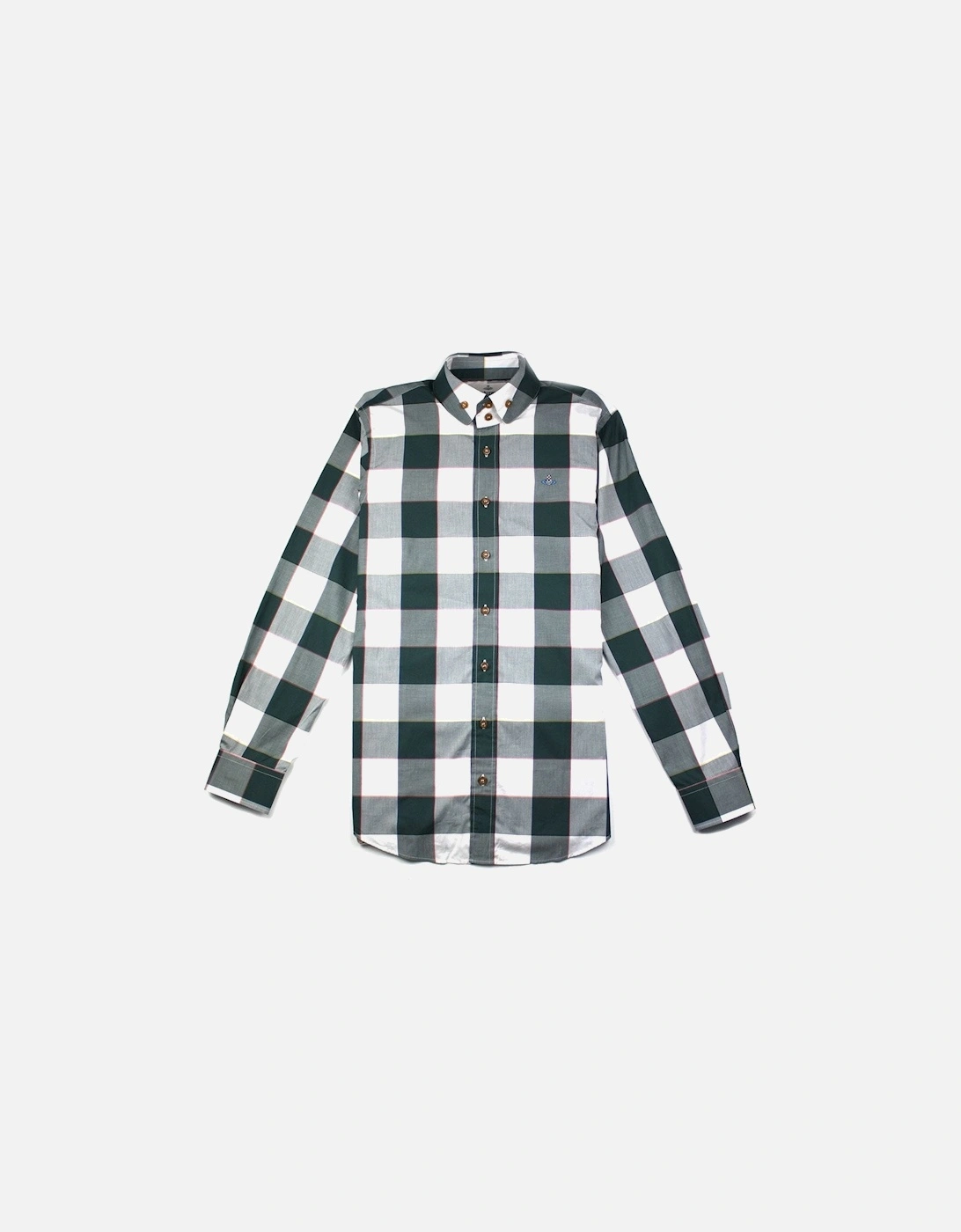 Double Button Shirt Green Check, 3 of 2