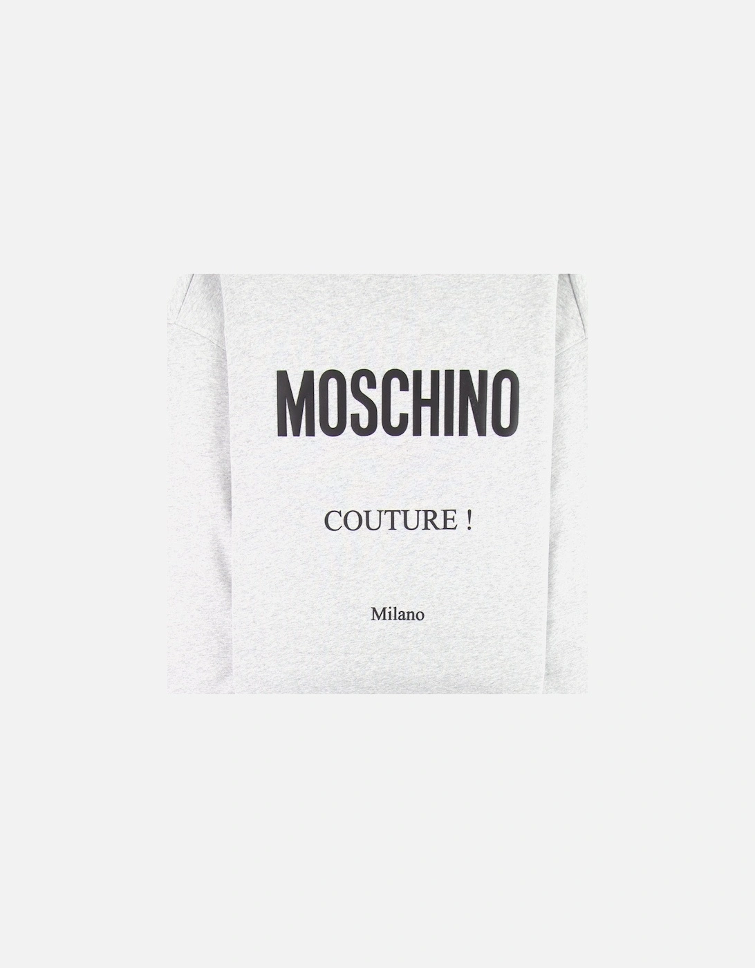 Couture Cotton Sweatshirt With Logo Grey