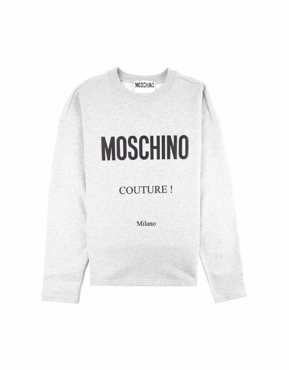 Couture Cotton Sweatshirt With Logo Grey, 3 of 2