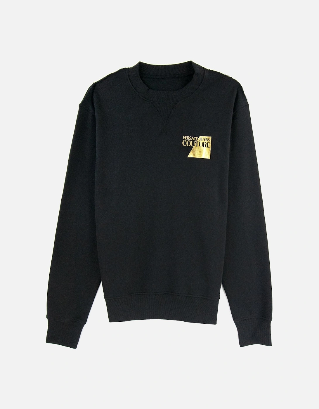 Jeans Couture Sweatshirt Foil Logo Chest Black, 4 of 3