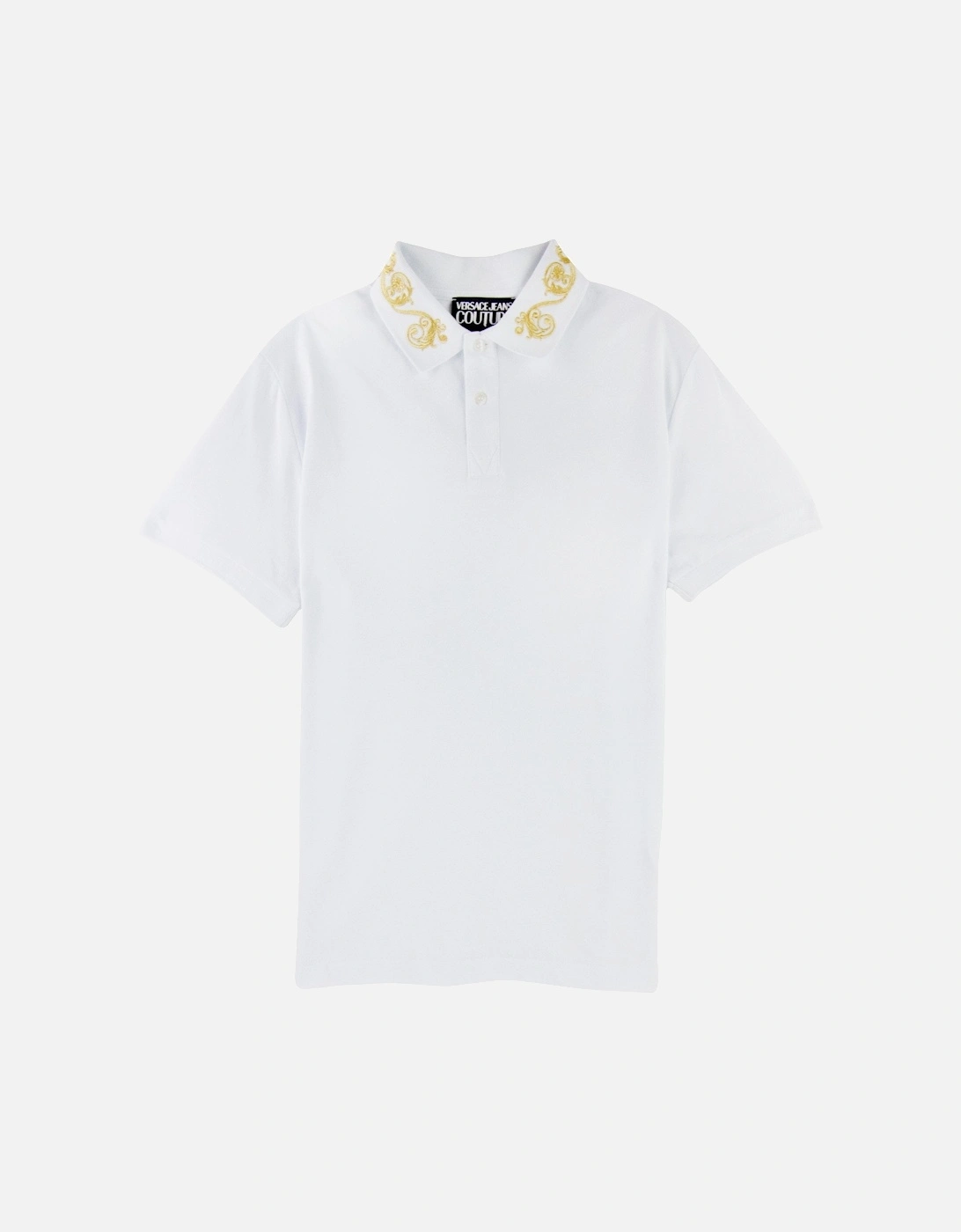 Jeans Couture Cotton Polo Baroque Collar White, 4 of 3