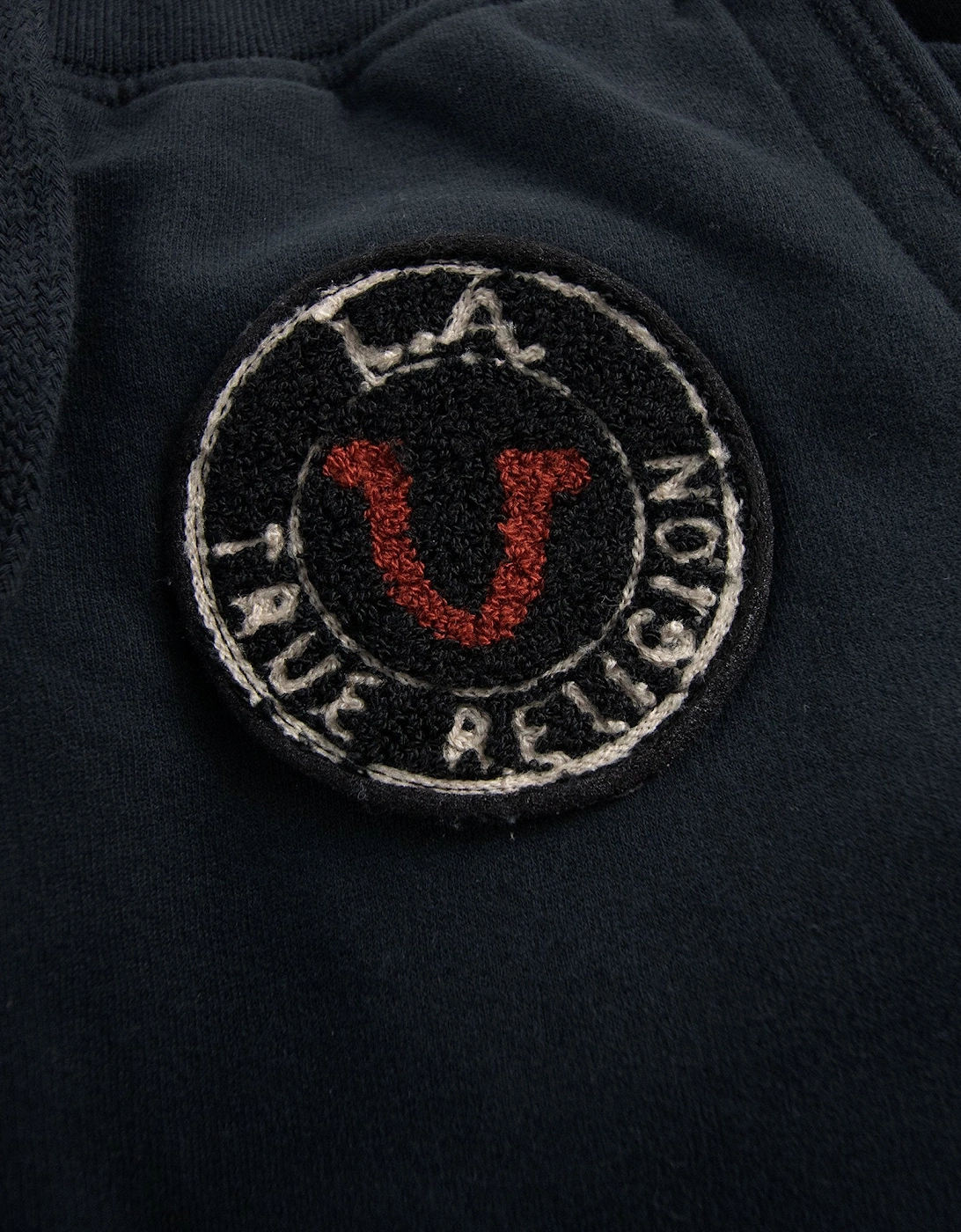 Patch Adjustable Cuff Jogging Pant Jet Black