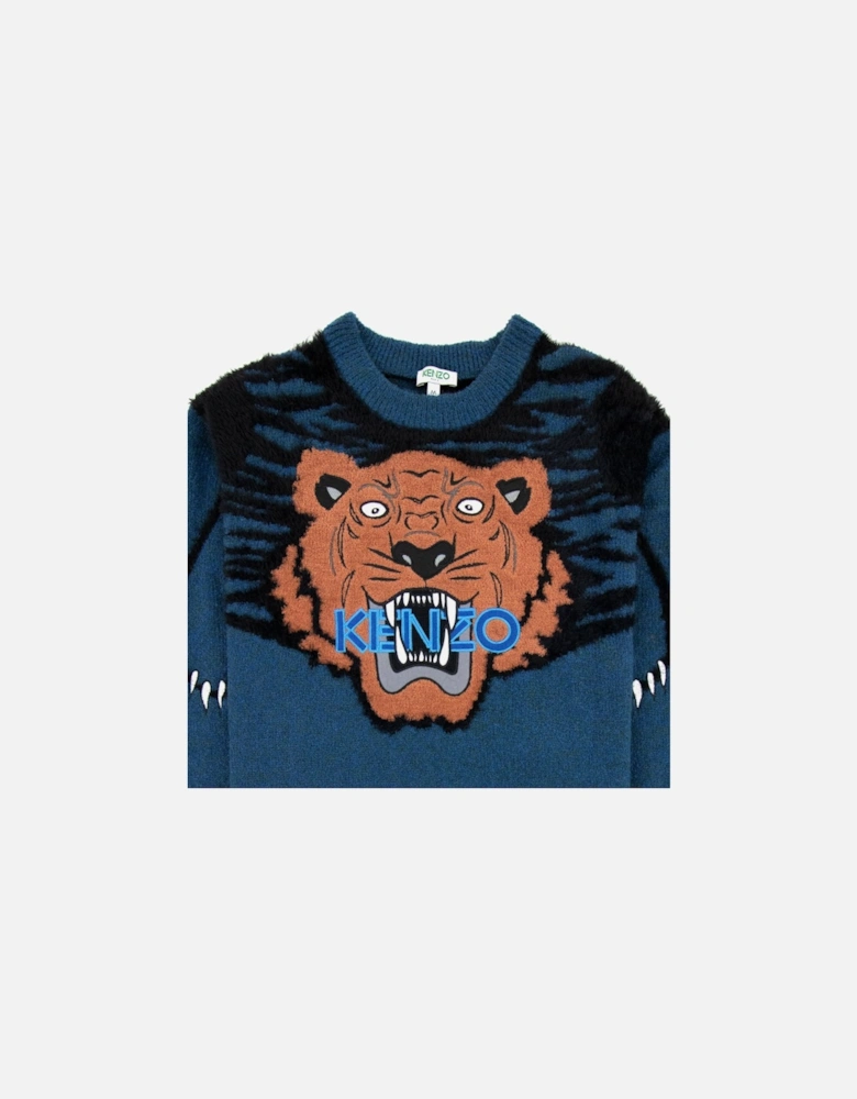 Claw Tiger Jumper Blue/orange