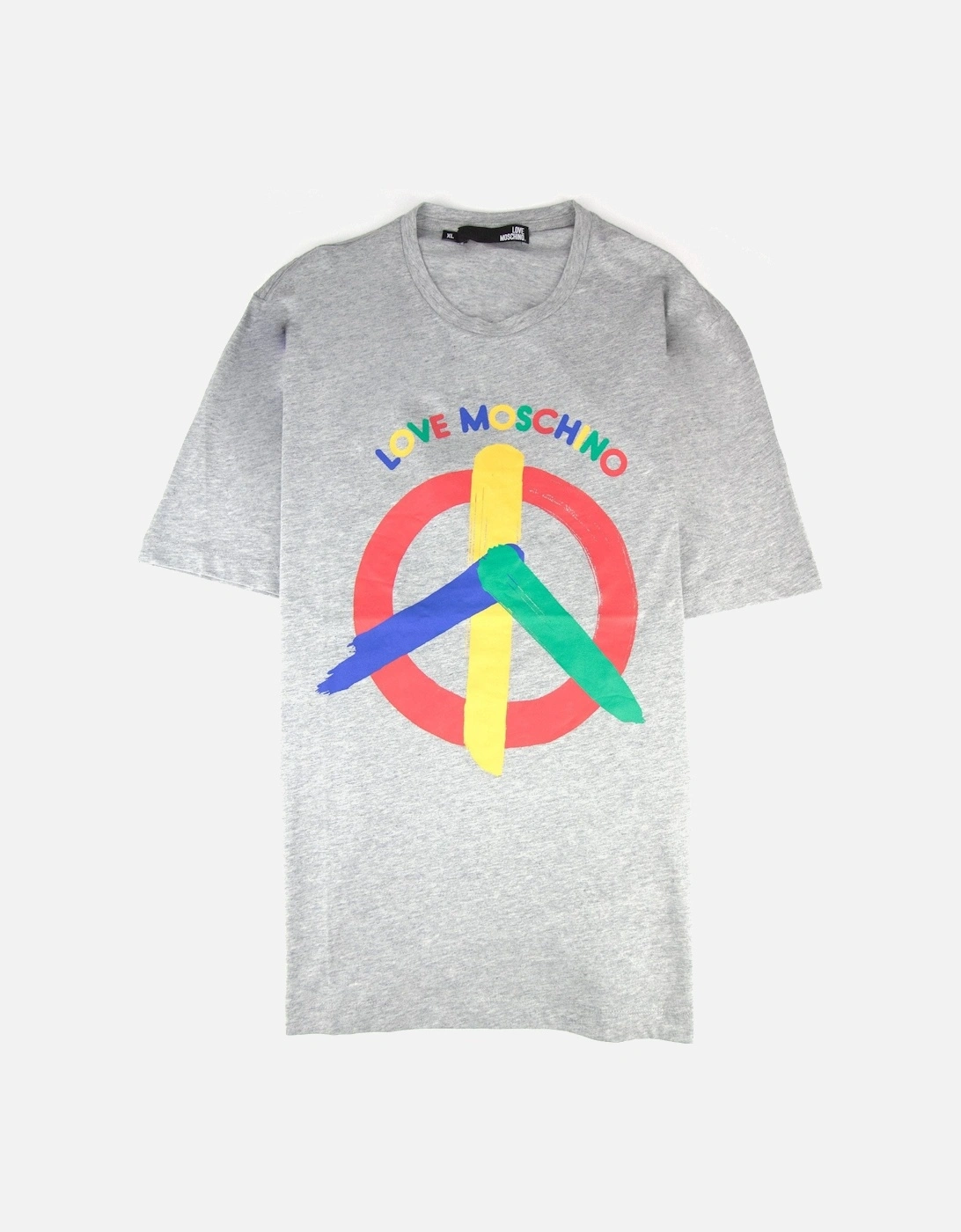 Peace Sign Logo T Shirt Grey B588, 3 of 2