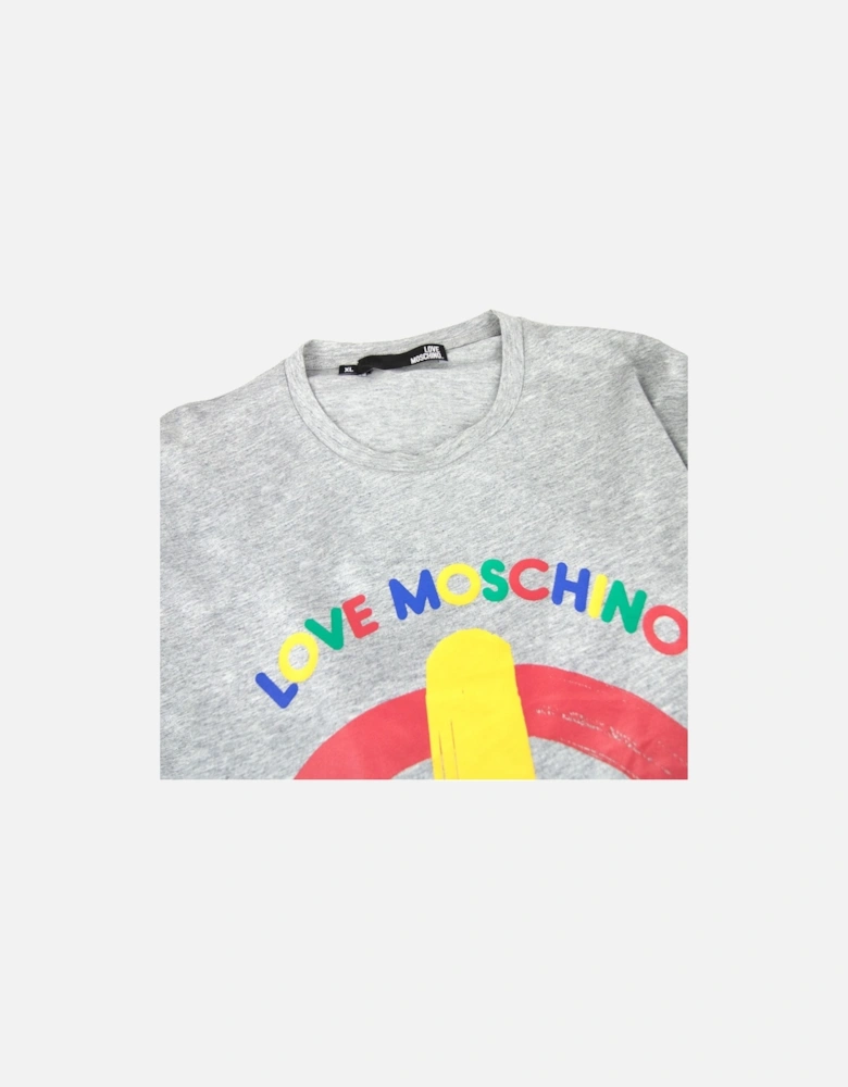 Peace Sign Logo T Shirt Grey B588