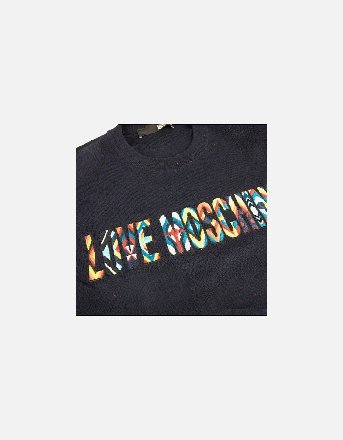 Embroidered Logo Knitted Sweatshirts Navy