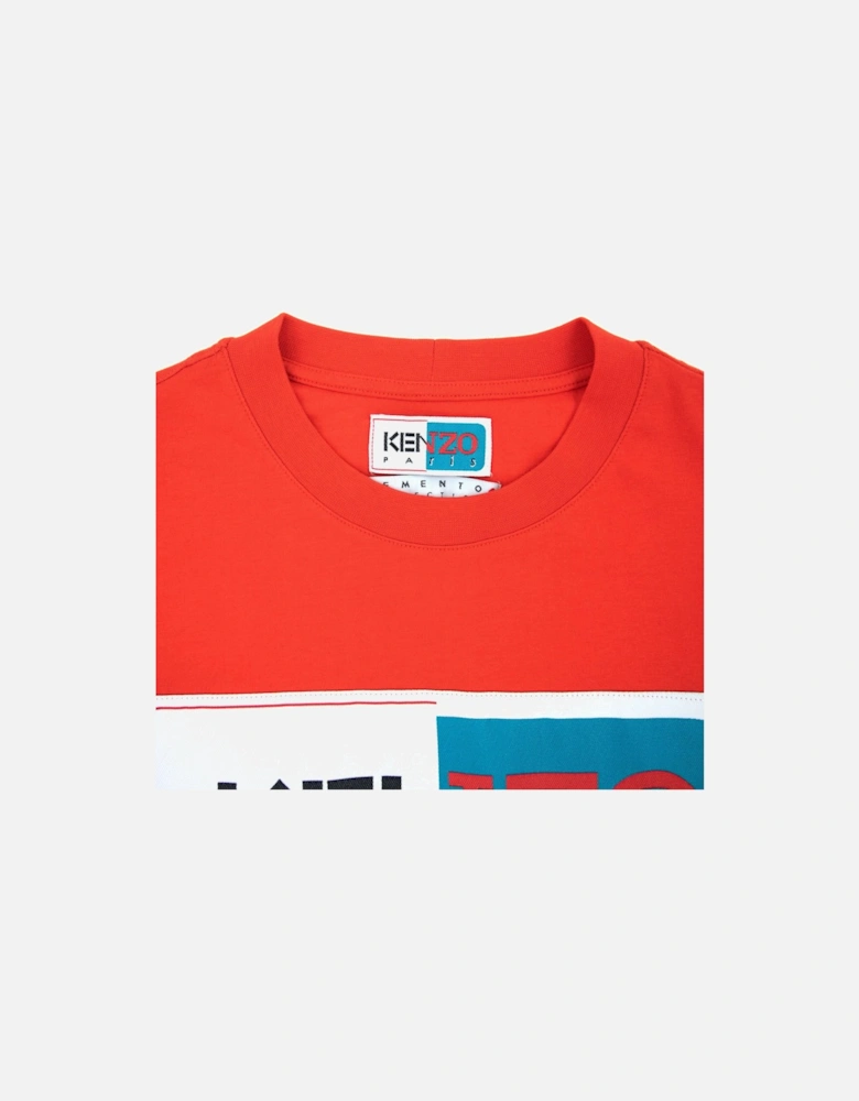 Logo Patch T Shirt Red