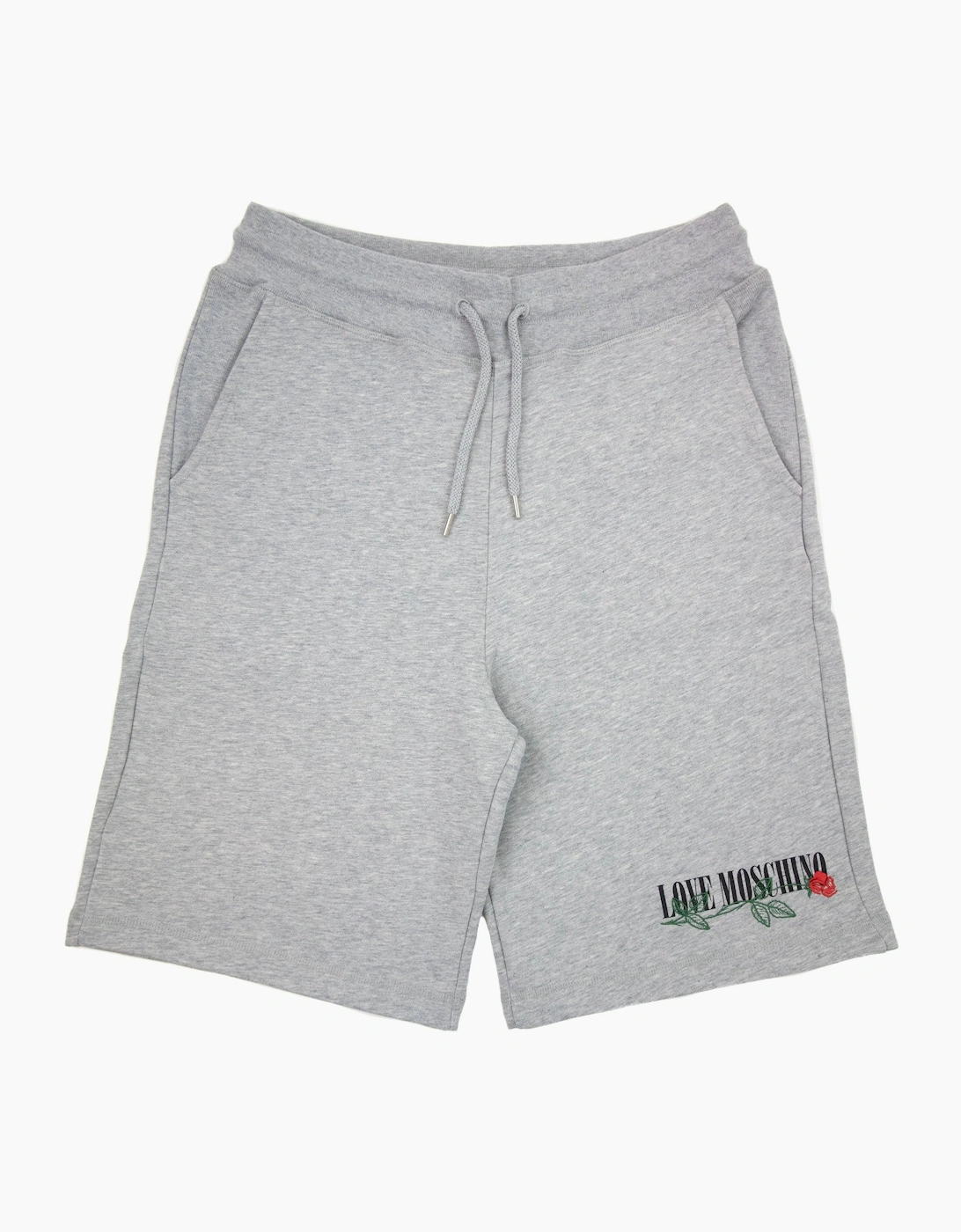 Men's Love Moschino Rose Logo Shorts Grey - Size: 44/32