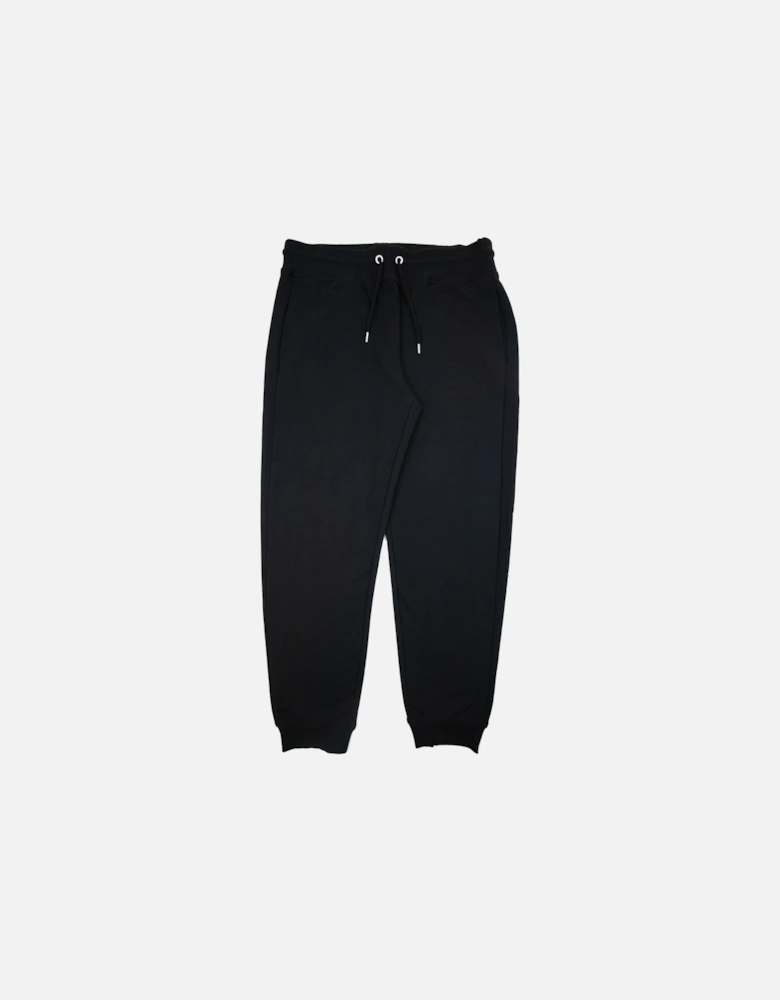 Back Pocket Embossed Logo Tracksuit Pants Black