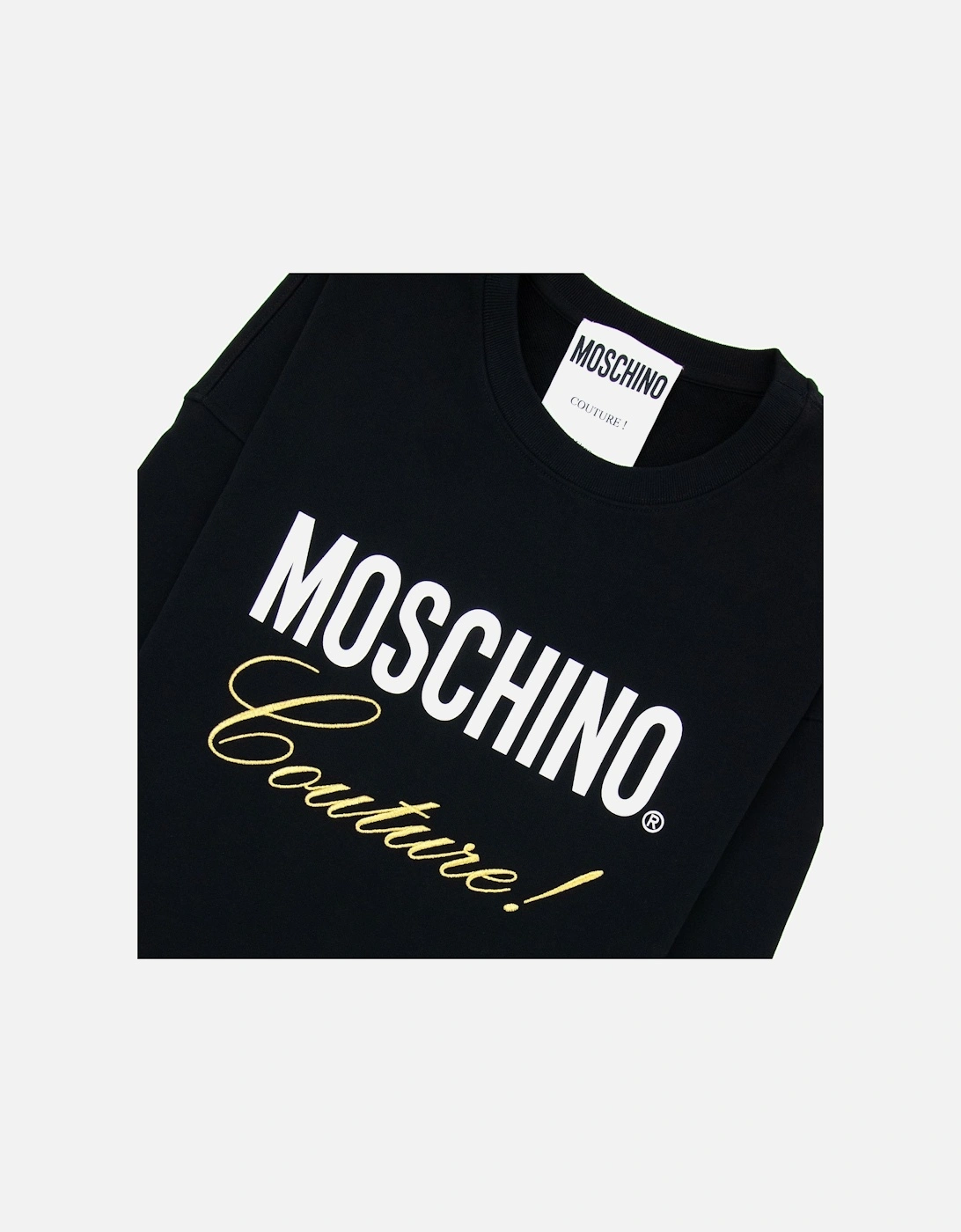 Couture Script Print Logo Jumper Black