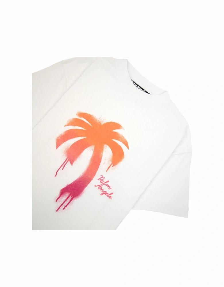 Sprayed Palm Classic Tee White