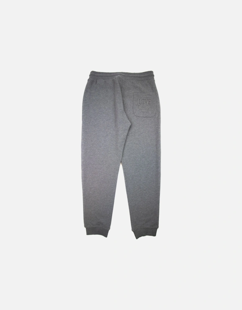 Back Pocket Embossed Logo Tracksuit Pants Dark Grey B922