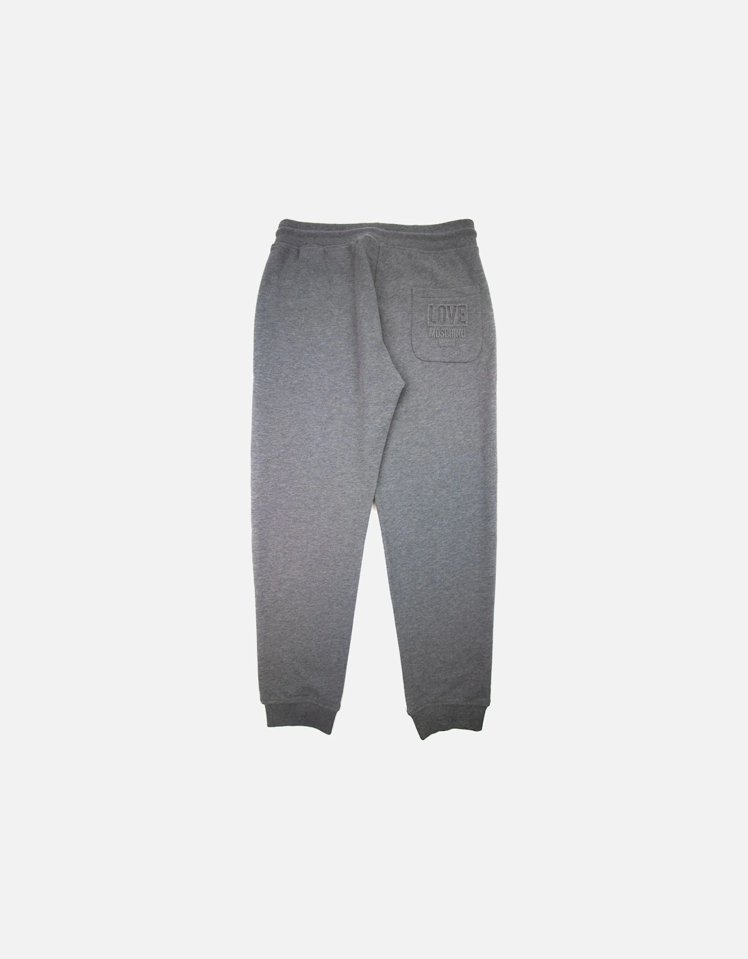 Back Pocket Embossed Logo Tracksuit Pants Dark Grey B922