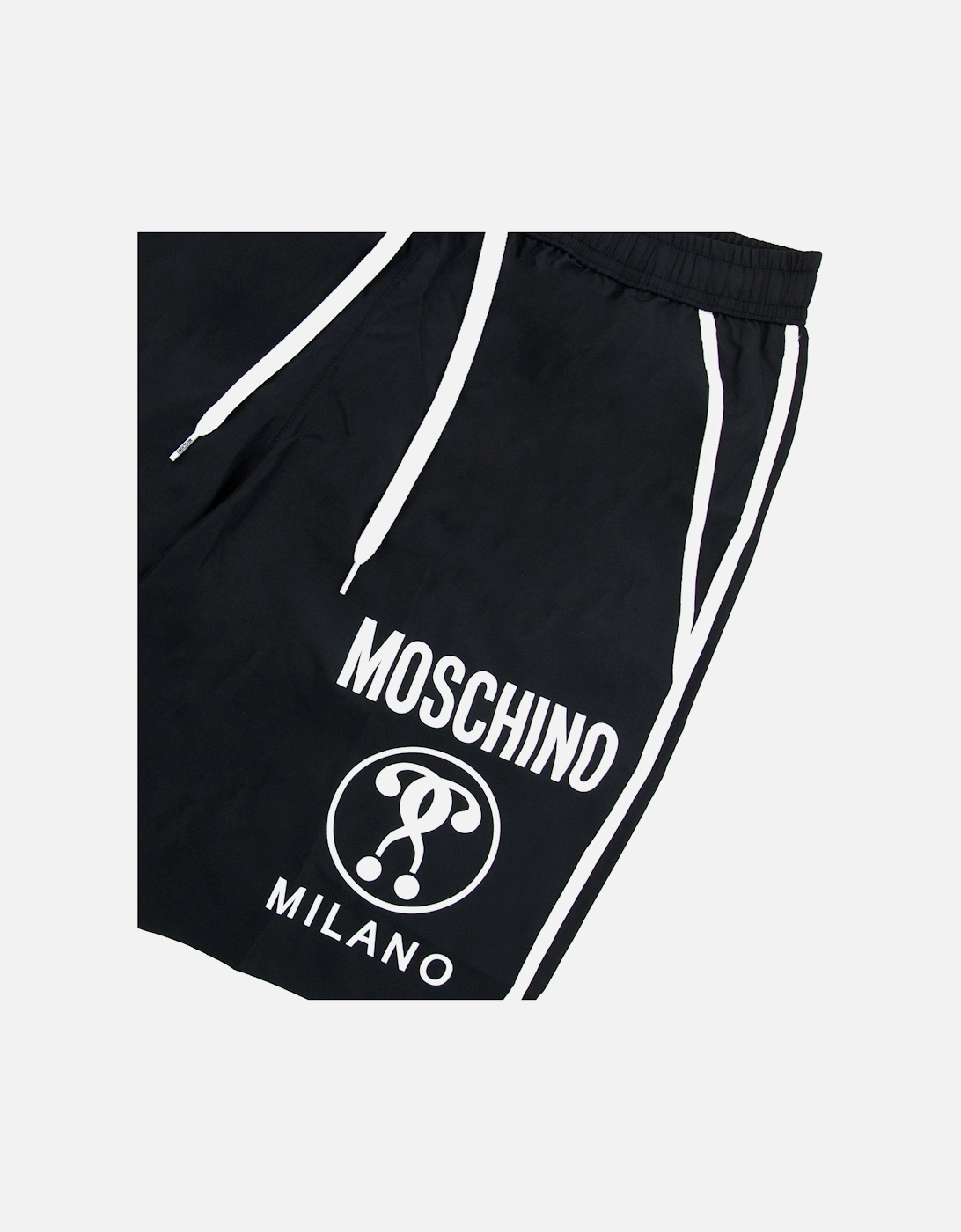 Underwear Double Question Mark Longwear Nylon Shorts Black