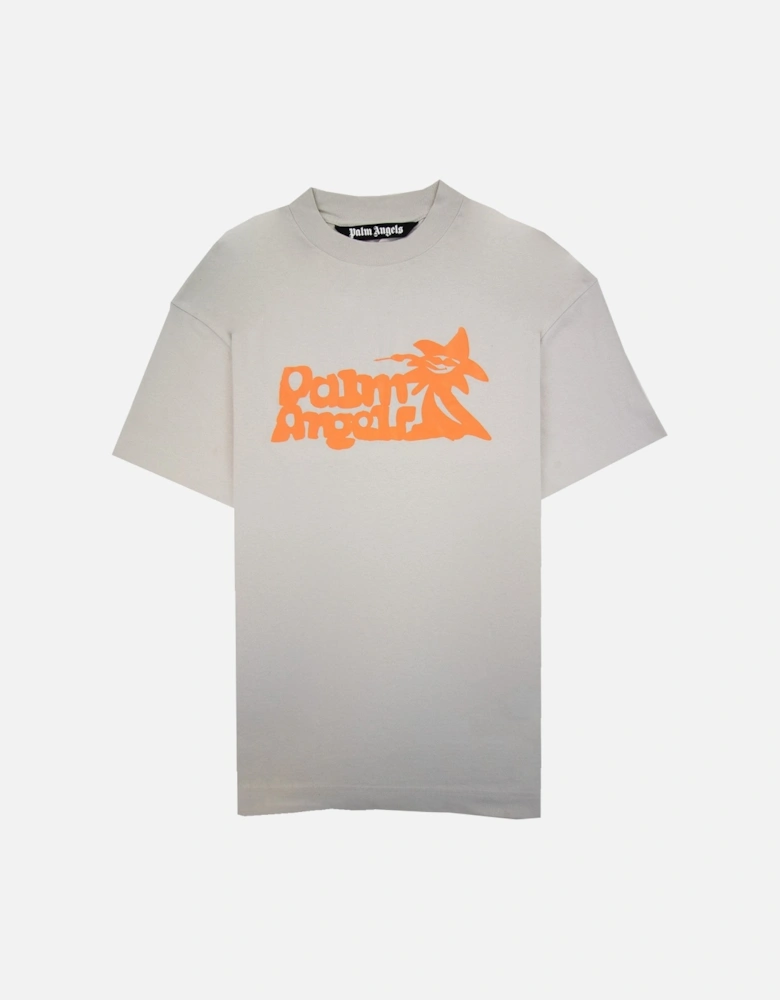 Enzo Classic T Shirt Light Grey Orange