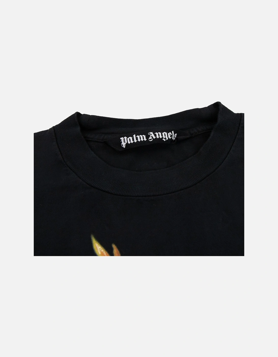 Burning Monogram T Shirt Black/gold