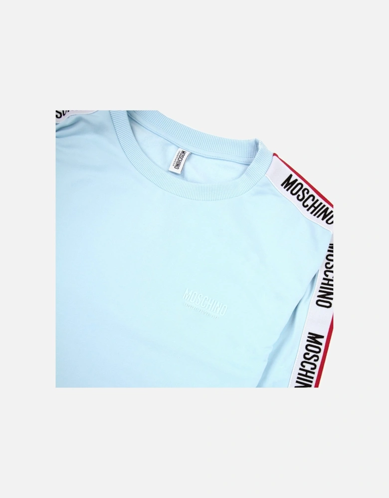 Underwear Tape Logo Crew Neck Sweatshirt Sky Blue 0332
