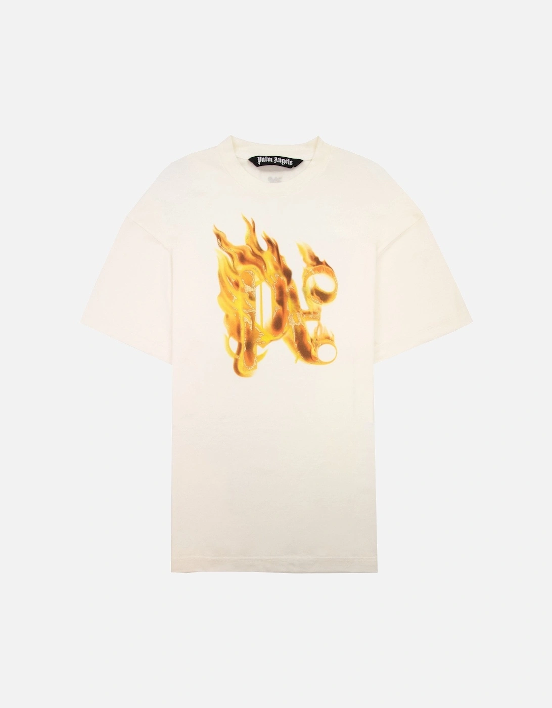 Burning Monogram T Shirt White/gold, 6 of 5